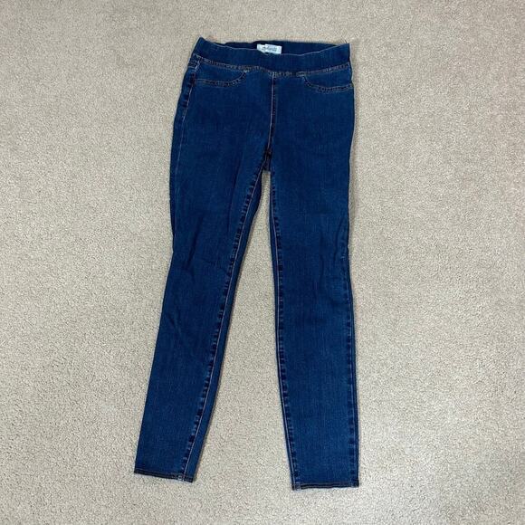 Madewell Blue Pull on Jeans Medium wash Blue Denim Skinny Mid Rise Size 26 - Picture 2 of 9